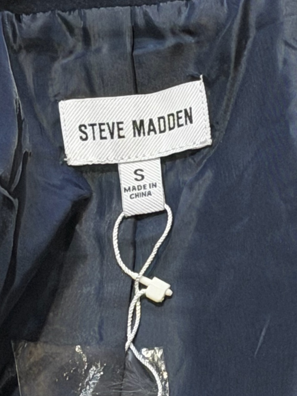 Steve Madden NWT "Not Your Baby" Faux Suede Moto Jacket - Midnight - Small - Picture 9 of 13